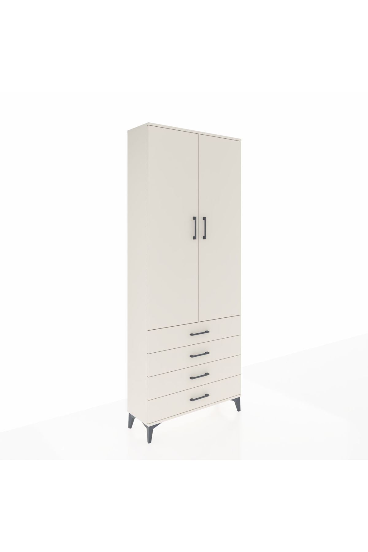 Arges Dolap 2 Raflı 4 Çekmeceli Tek Askılı 88x30x221 Aytaşı-Aytaşı