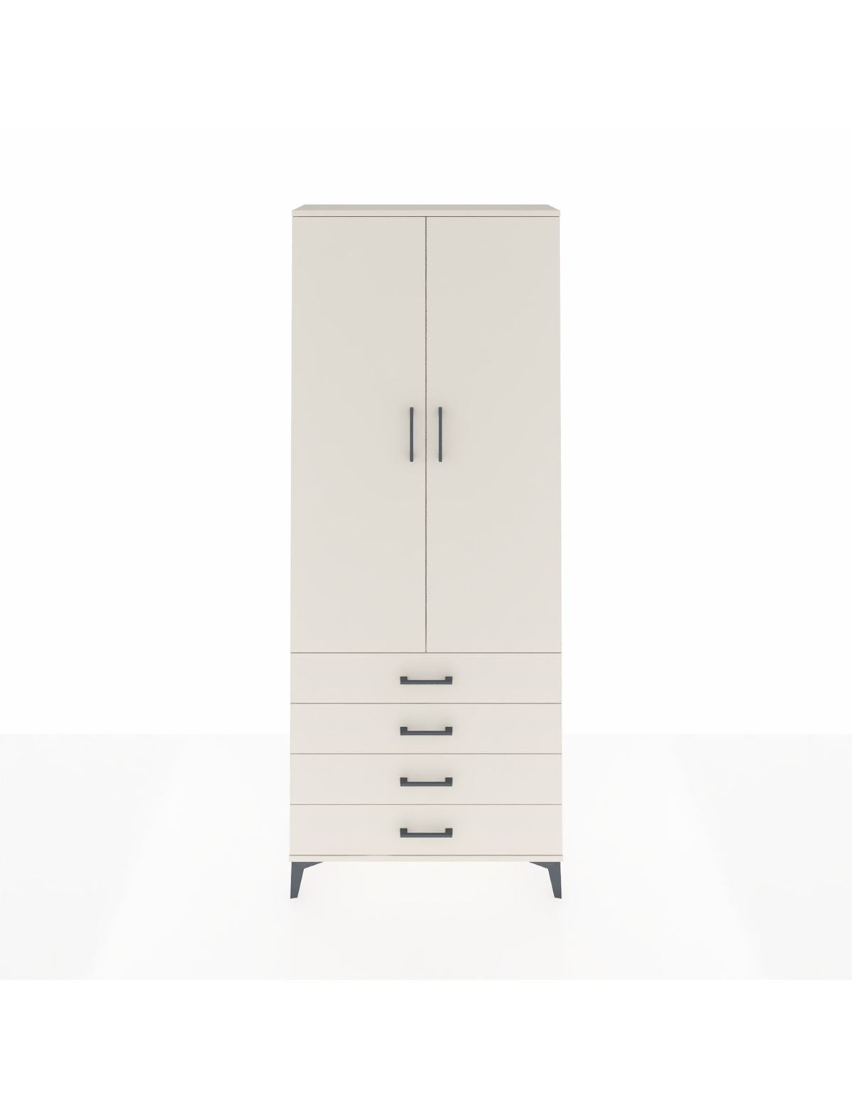 Arges Dolap 2 Raflı 4 Çekmeceli Tek Askılı 88x30x221 Aytaşı-Aytaşı