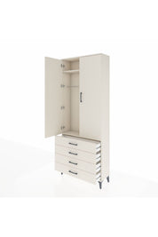 Arges Dolap 2 Raflı 4 Çekmeceli Tek Askılı 88x30x221 Aytaşı-Aytaşı