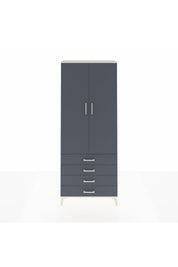 Arges Dolap 2 Raflı 4 Çekmeceli Tek Askılı 88x30x221 Aytaşı-Antrasit