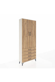 Arges Dolap 2 Raflı 4 Çekmeceli Tek Askılı 88x30x221 Aytaşı-Çam