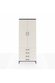 Arges Dolap 2 Raflı 4 Çekmeceli Tek Askılı 88x30x221 Antrasit-Aytaşı