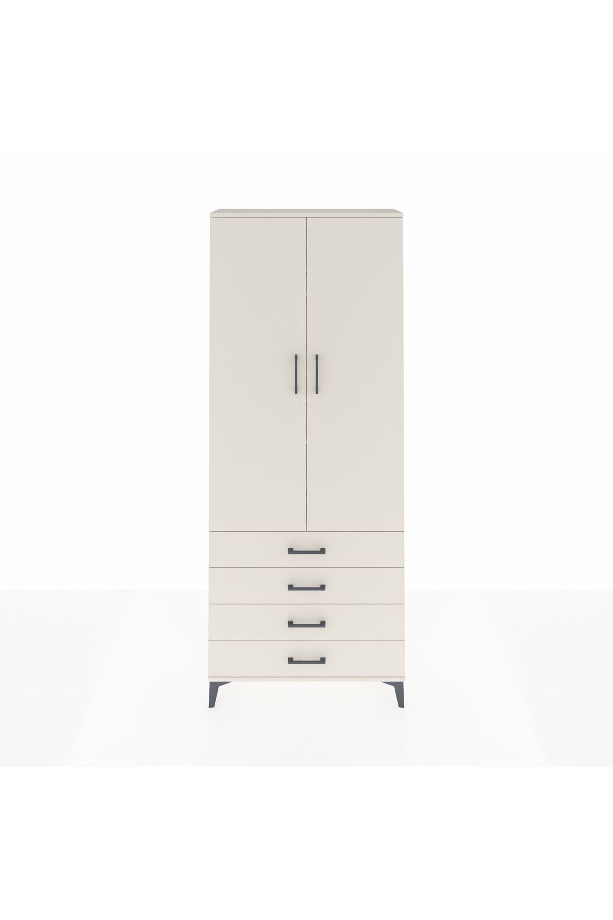 Arges Dolap 3 Raflı 4 Çekmeceli 2 Kapaklı 88x30x221 Aytaşı-Aytaşı