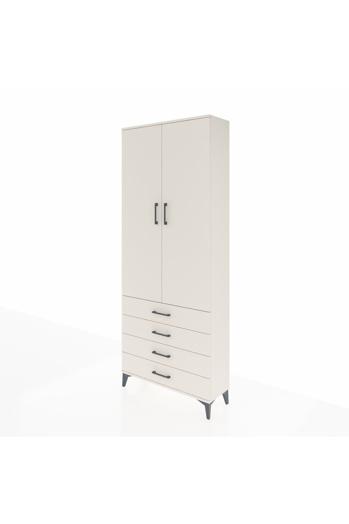 Arges Dolap 3 Raflı 4 Çekmeceli 2 Kapaklı 88x30x221 Aytaşı-Aytaşı