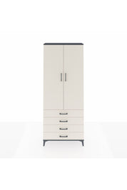 Arges Dolap 3 Raflı 4 Çekmeceli 2 Kapaklı 88x30x221 Antrasit-Aytaşı