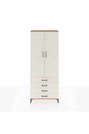 Arges Dolap 3 Raflı 4 Çekmeceli 2 Kapaklı 88x30x221 Çam-Aytaşı