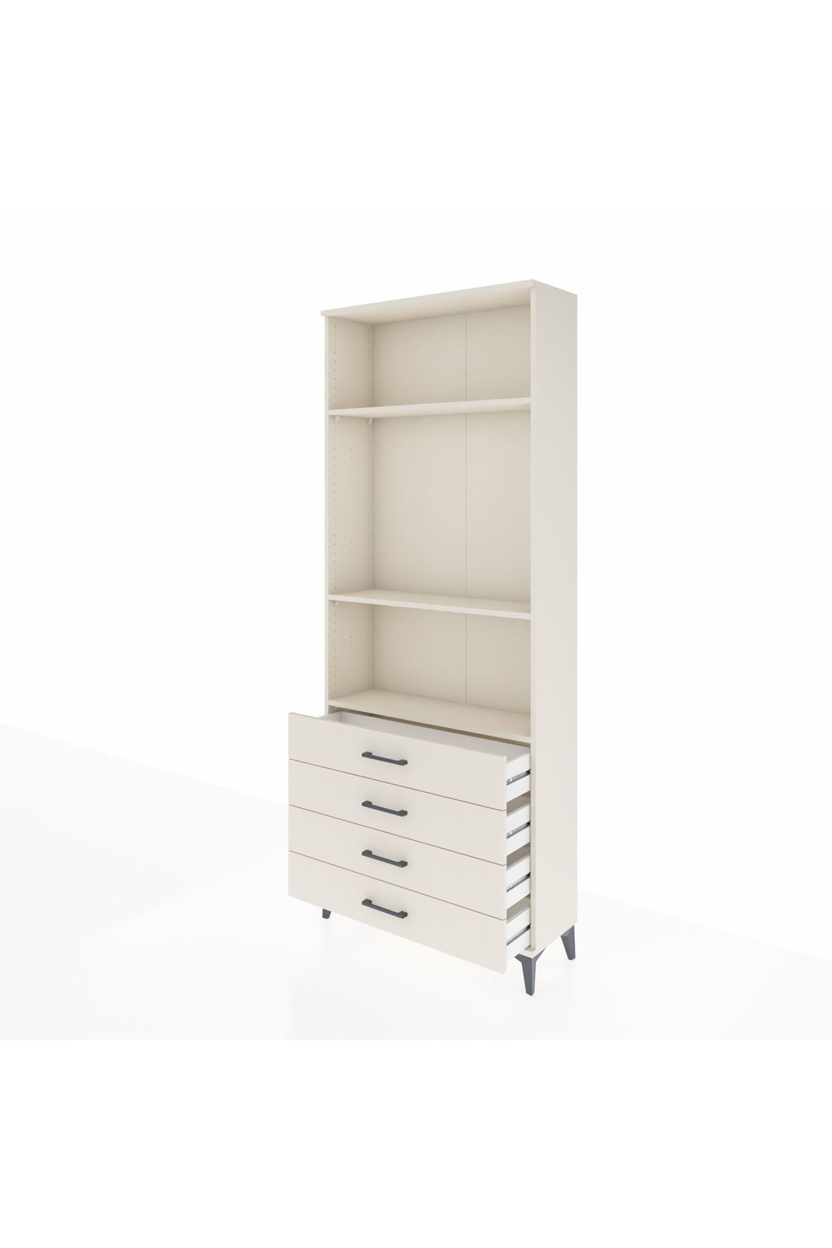 Arges Dolap 3 Raflı 4 Çekmeceli 88x30x221 Aytaşı-Aytaşı