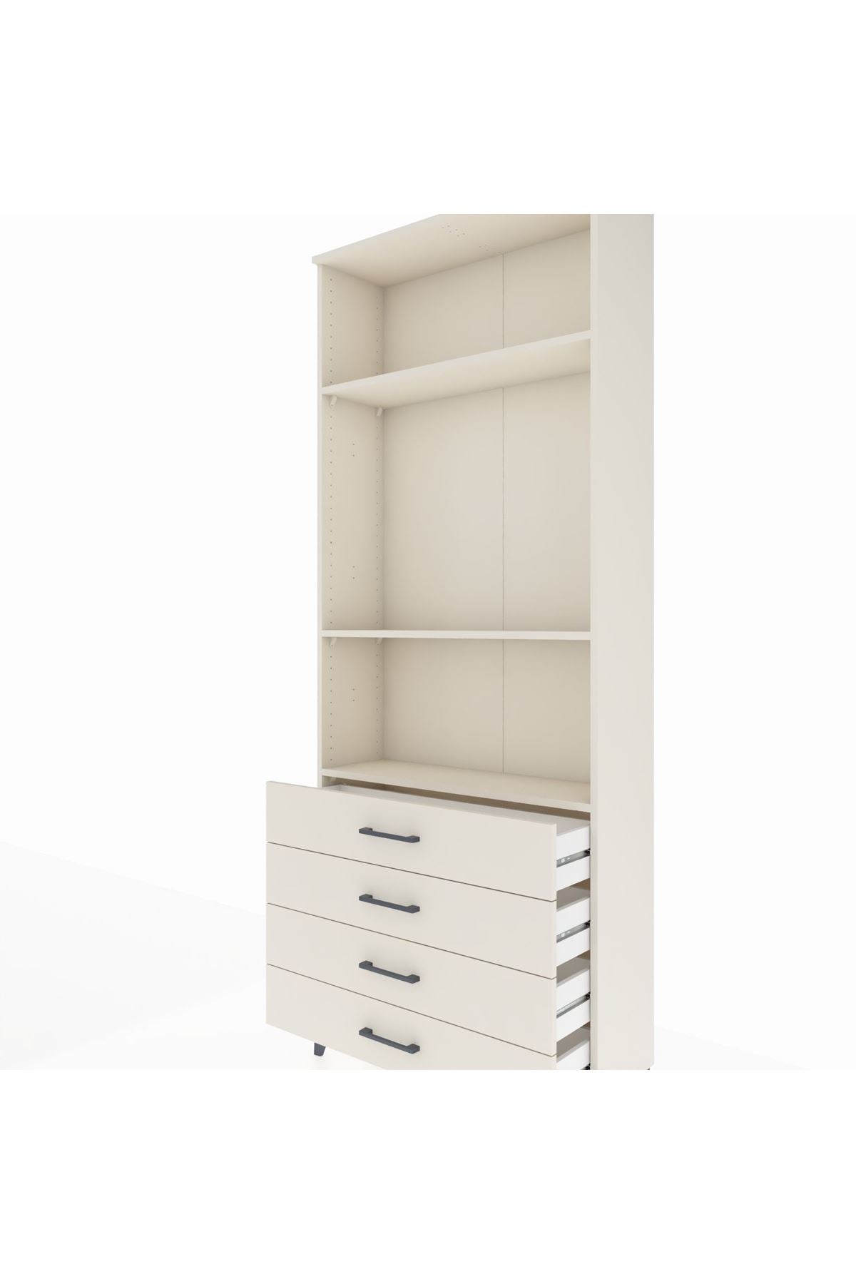 Arges Dolap 3 Raflı 4 Çekmeceli 88x30x221 Aytaşı-Aytaşı