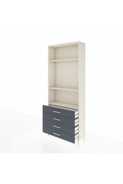 Arges Dolap 3 Raflı 4 Çekmeceli 88x30x221 Aytaşı-Antrasit