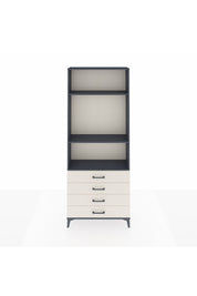 Arges Dolap 3 Raflı 4 Çekmeceli 88x30x221 Antrasit-Aytaşı