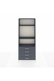 Arges Dolap 3 Raflı 4 Çekmeceli 88x30x221 Antrasit-Antrasit