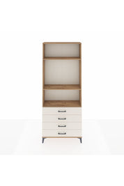 Arges Dolap 3 Raflı 4 Çekmeceli 88x30x221 Çam-Aytaşı
