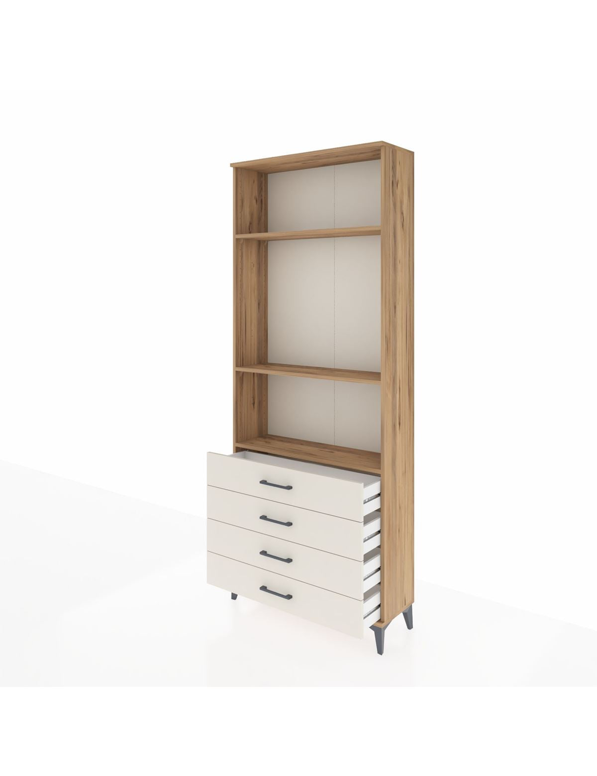Arges Dolap 3 Raflı 4 Çekmeceli 88x30x221 - S30M045V7A
