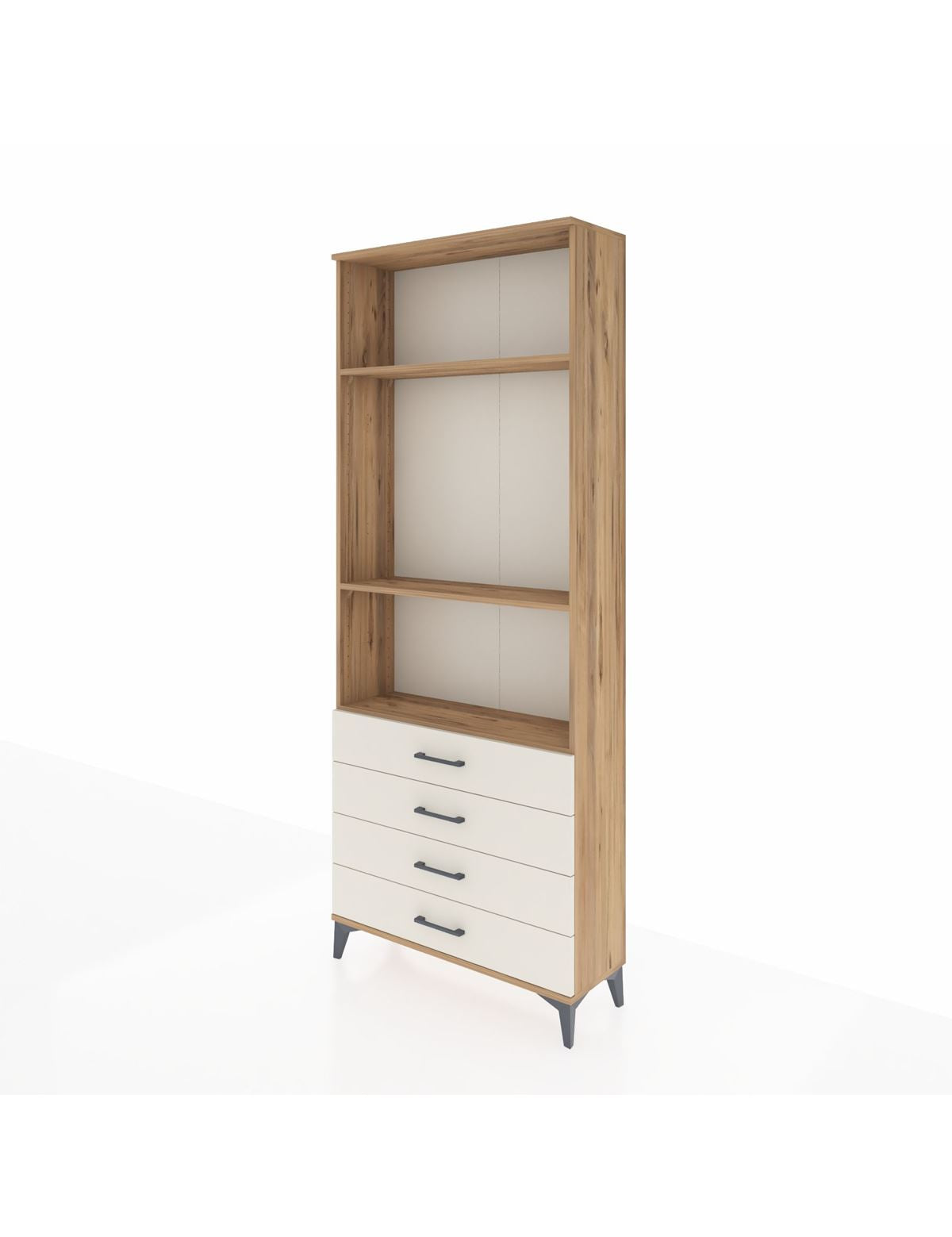 Arges Dolap 3 Raflı 4 Çekmeceli 88x30x221 - S30M045V7A