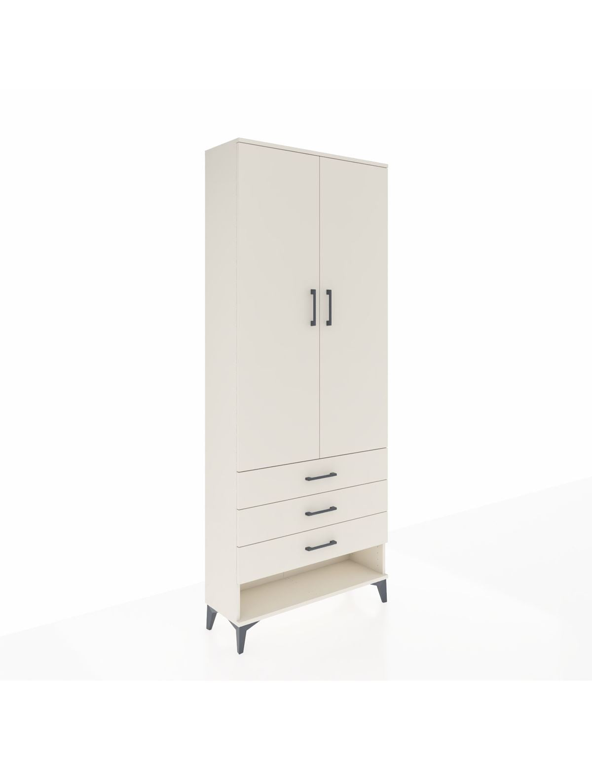 Arges Dolap 2 Raflı 3 Çekmeceli Tek Askılı 88x30x221 Aytaşı-Aytaşı