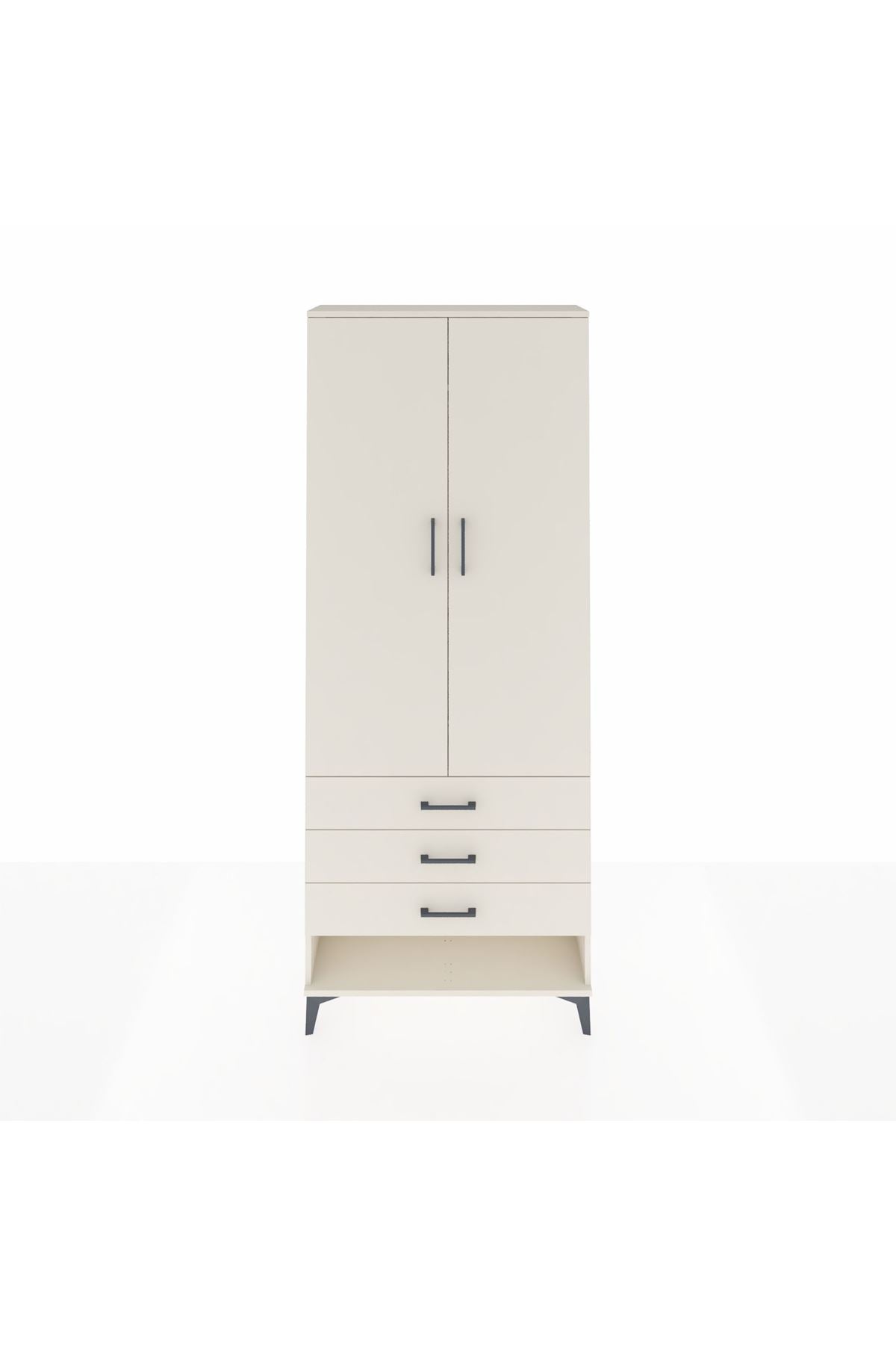 Arges Dolap 2 Raflı 3 Çekmeceli Tek Askılı 88x30x221 Aytaşı-Aytaşı