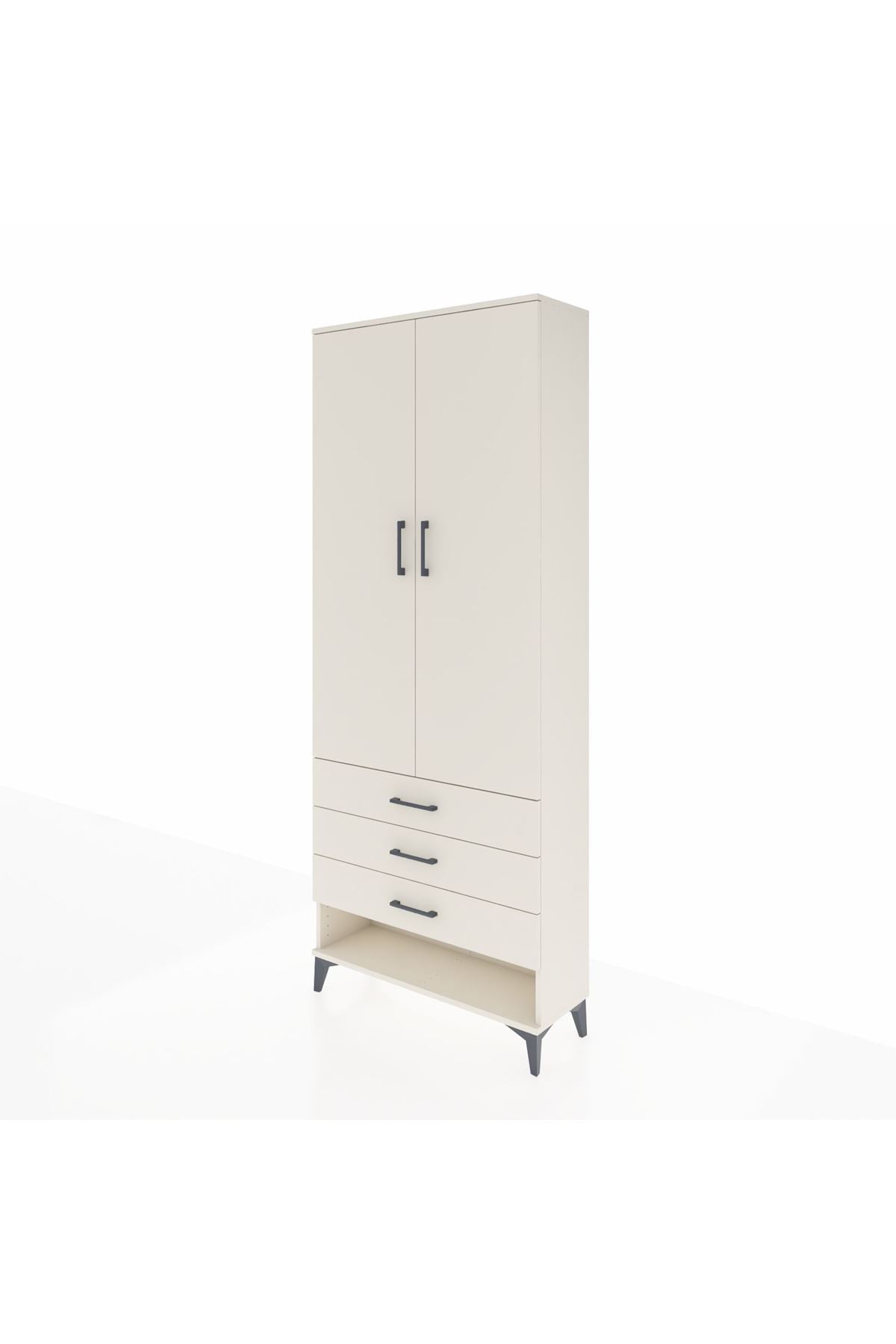 Arges Dolap 2 Raflı 3 Çekmeceli Tek Askılı 88x30x221 Aytaşı-Aytaşı