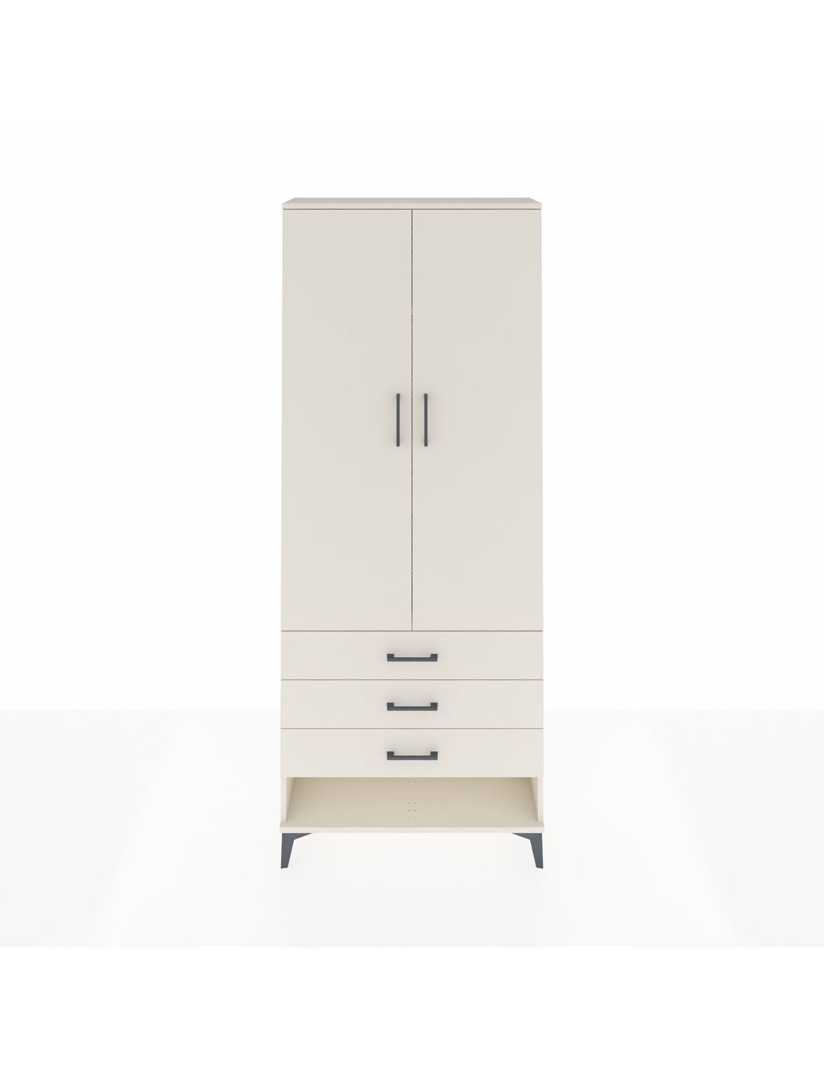 Arges Dolap 3 Raflı 3 Çekmeceli 2 Kapaklı 88x30x221 Aytaşı-Aytaşı