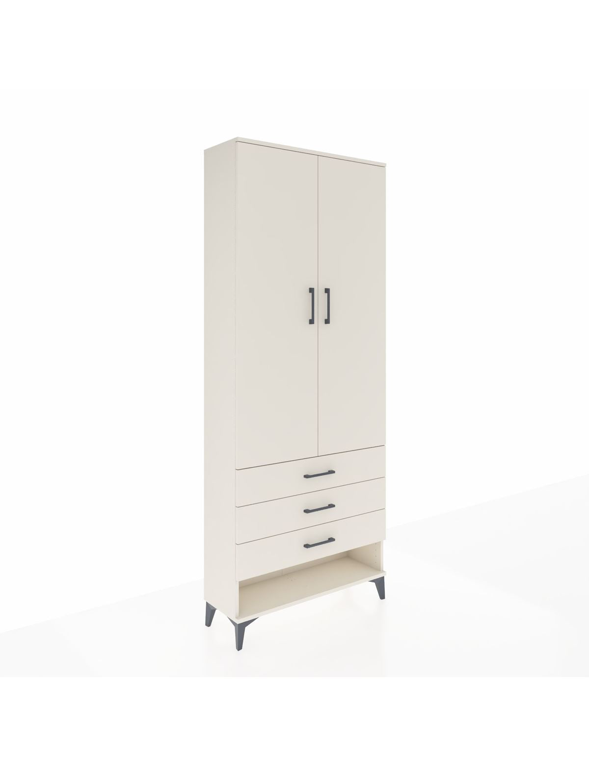 Arges Dolap 3 Raflı 3 Çekmeceli 2 Kapaklı 88x30x221 Aytaşı-Aytaşı