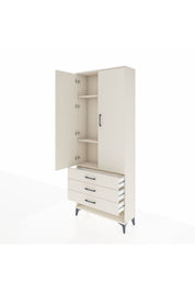 Arges Dolap 3 Raflı 3 Çekmeceli 2 Kapaklı 88x30x221 Aytaşı-Aytaşı