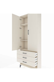 Arges Dolap 3 Raflı 3 Çekmeceli 2 Kapaklı 88x30x221 Aytaşı-Aytaşı