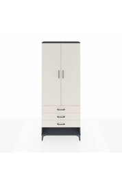 Arges Dolap 3 Raflı 3 Çekmeceli 2 Kapaklı 88x30x221 Antrasit-Aytaşı