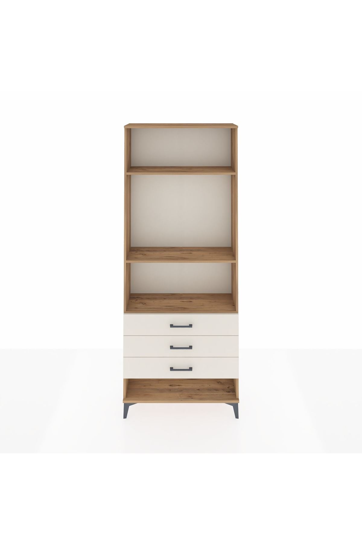 Arges Dolap 3 Raflı 3 Çekmeceli 88x30x221 Çam-Aytaşı