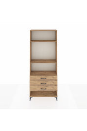 Arges Dolap 3 Raflı 3 Çekmeceli 88x30x221 Çam-Çam