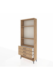 Arges Dolap 3 Raflı 3 Çekmeceli 88x30x221 Çam-Çam