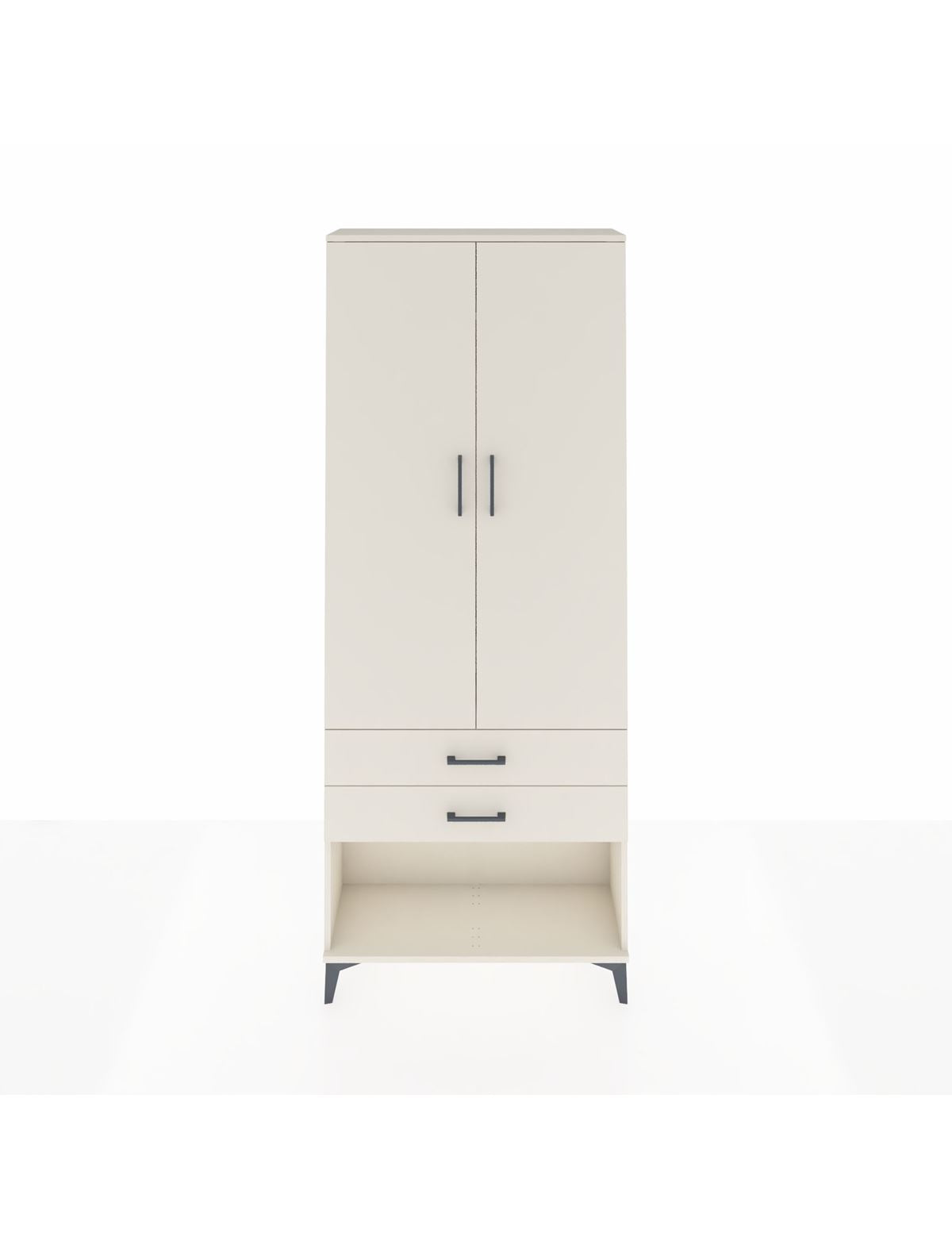 Arges Dolap 2 Raflı 2 Çekmeceli Tek Askılı 88x30x221 Aytaşı-Aytaşı