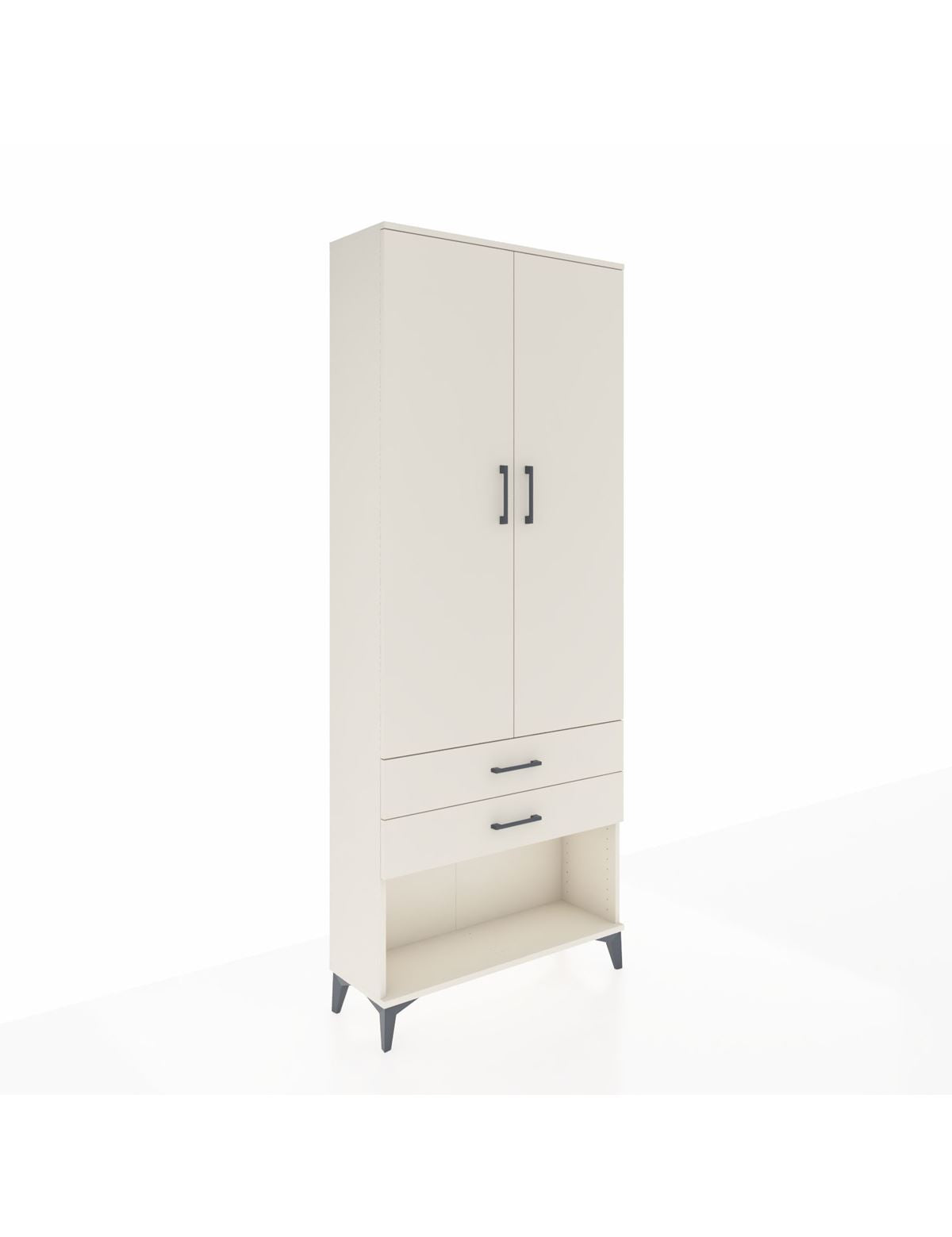 Arges Dolap 2 Raflı 2 Çekmeceli Tek Askılı 88x30x221 Aytaşı-Aytaşı