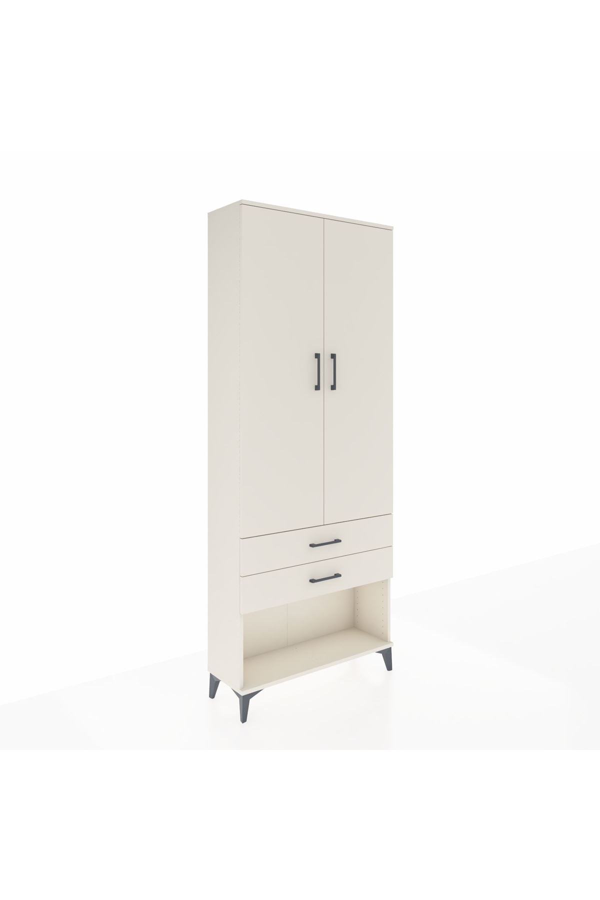 Arges Dolap 2 Raflı 2 Çekmeceli Tek Askılı 88x30x221 Aytaşı-Aytaşı