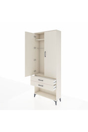 Arges Dolap 2 Raflı 2 Çekmeceli Tek Askılı 88x30x221 Aytaşı-Aytaşı