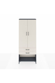 Arges Dolap 2 Raflı 2 Çekmeceli Tek Askılı 88x30x221 Antrasit-Aytaşı