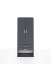 Arges Dolap 3 Raflı 2 Çekmeceli 2 Kapaklı 88x30x221 Antrasit-Antrasit