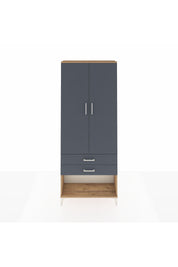 Arges Dolap 3 Raflı 2 Çekmeceli 2 Kapaklı 88x30x221 Çam-Antrasit