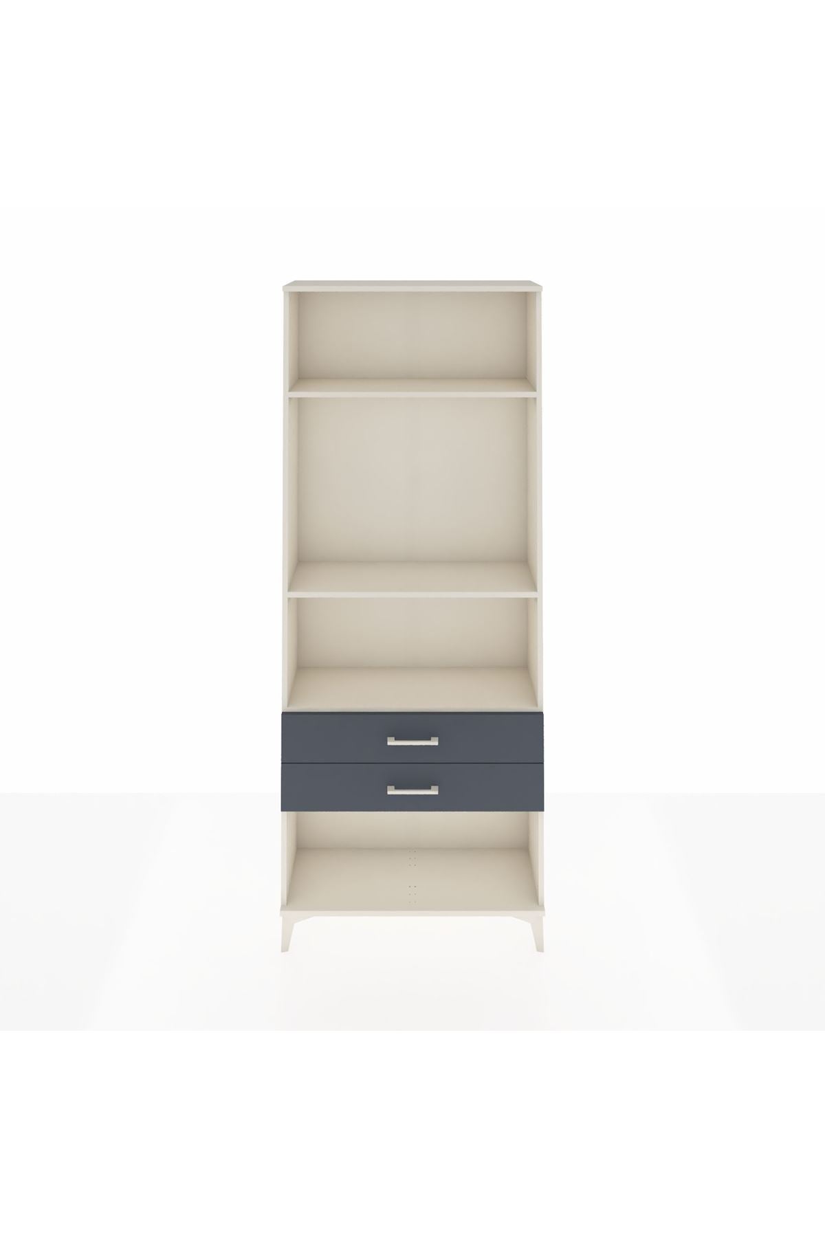 Arges Dolap 3 Raflı 2 Çekmeceli 88x30x221 Aytaşı-Antrasit