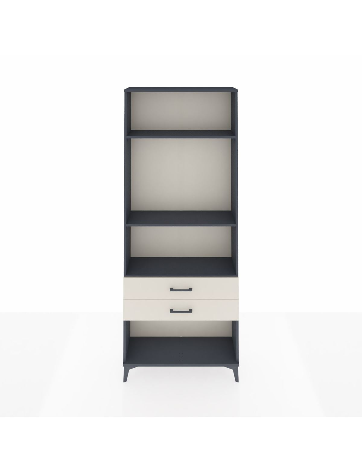 Arges Dolap 3 Raflı 2 Çekmeceli 88x30x221 Antrasit-Aytaşı