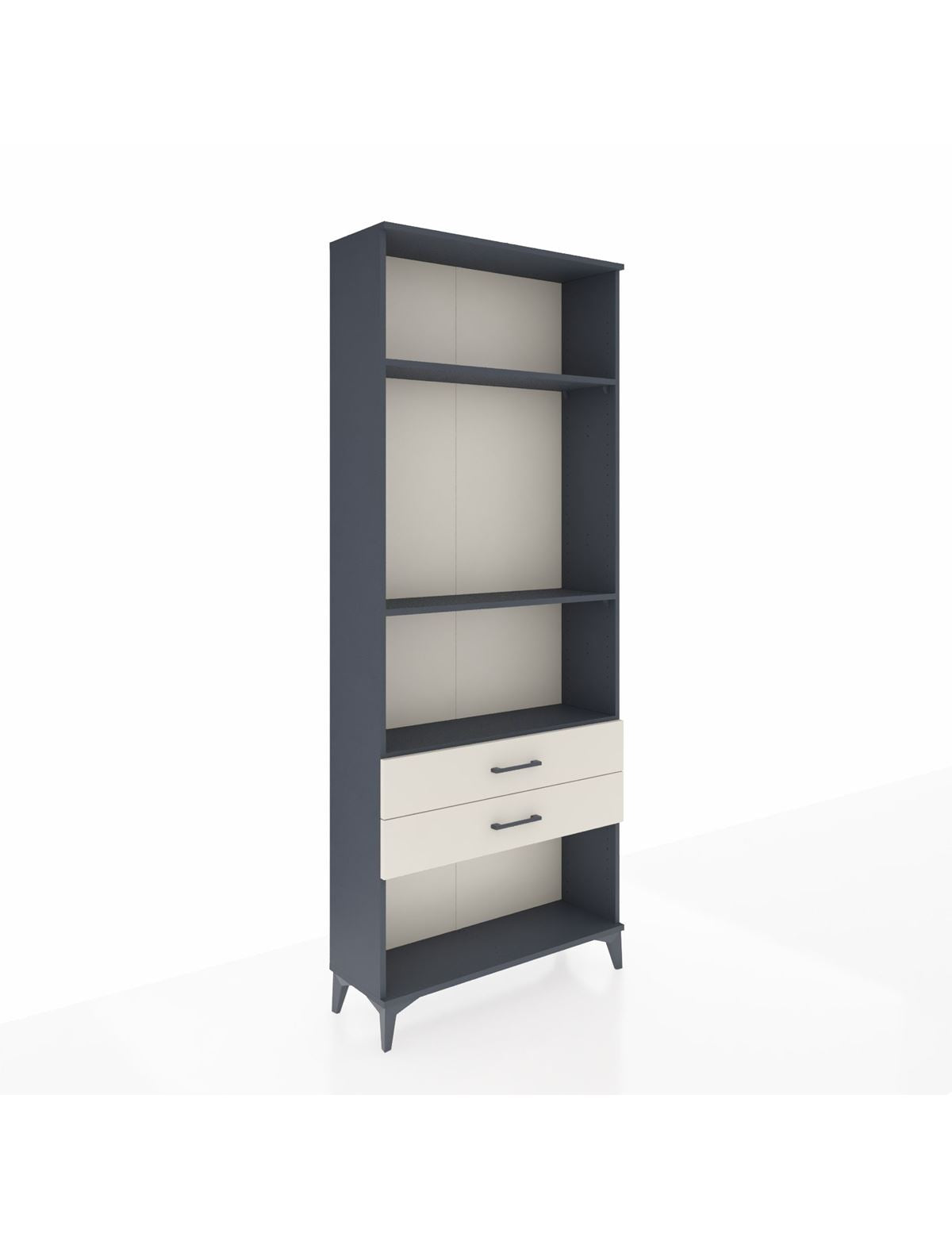 Arges Dolap 3 Raflı 2 Çekmeceli 88x30x221 Antrasit-Aytaşı