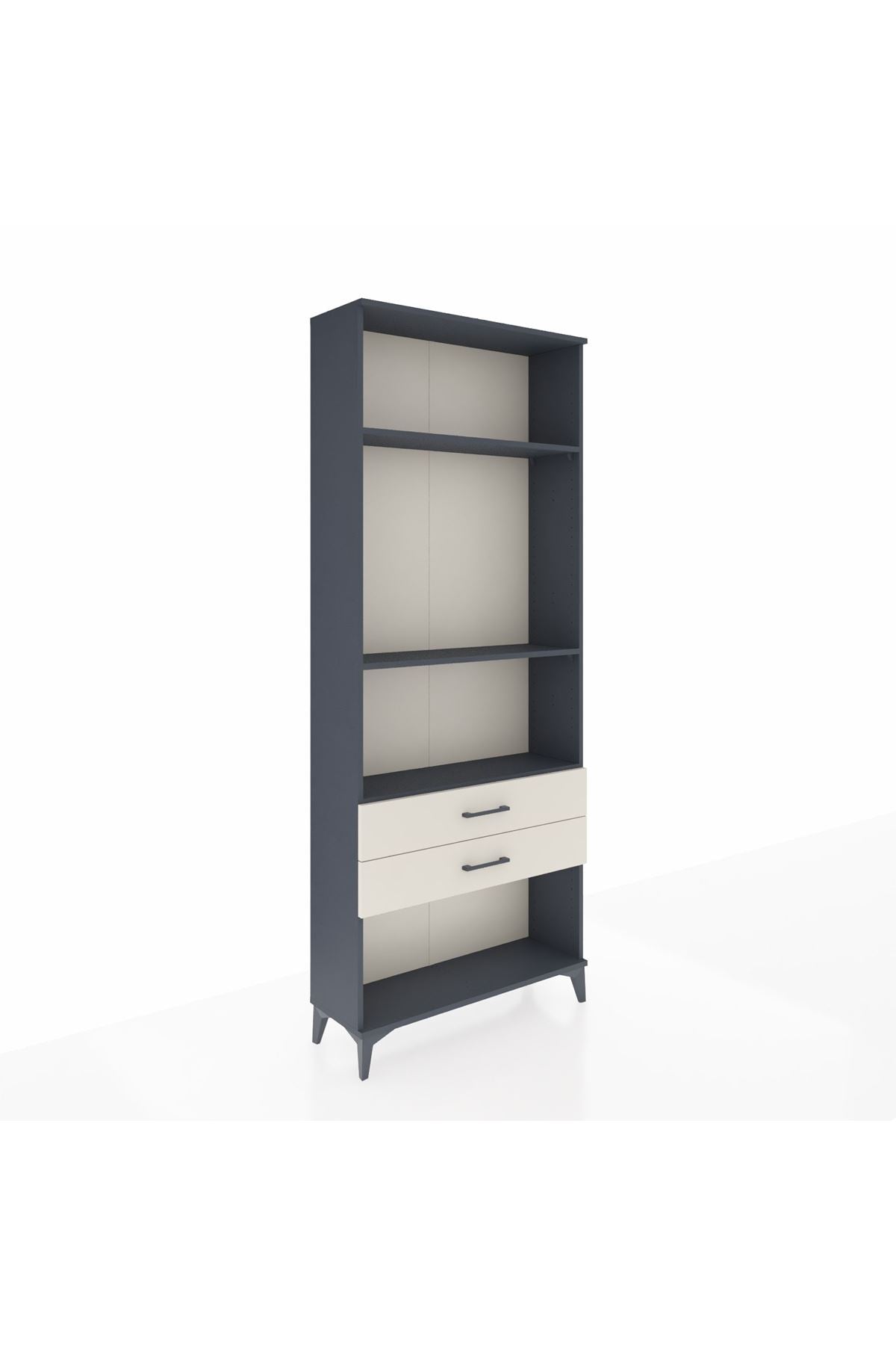 Arges Dolap 3 Raflı 2 Çekmeceli 88x30x221 Antrasit-Aytaşı