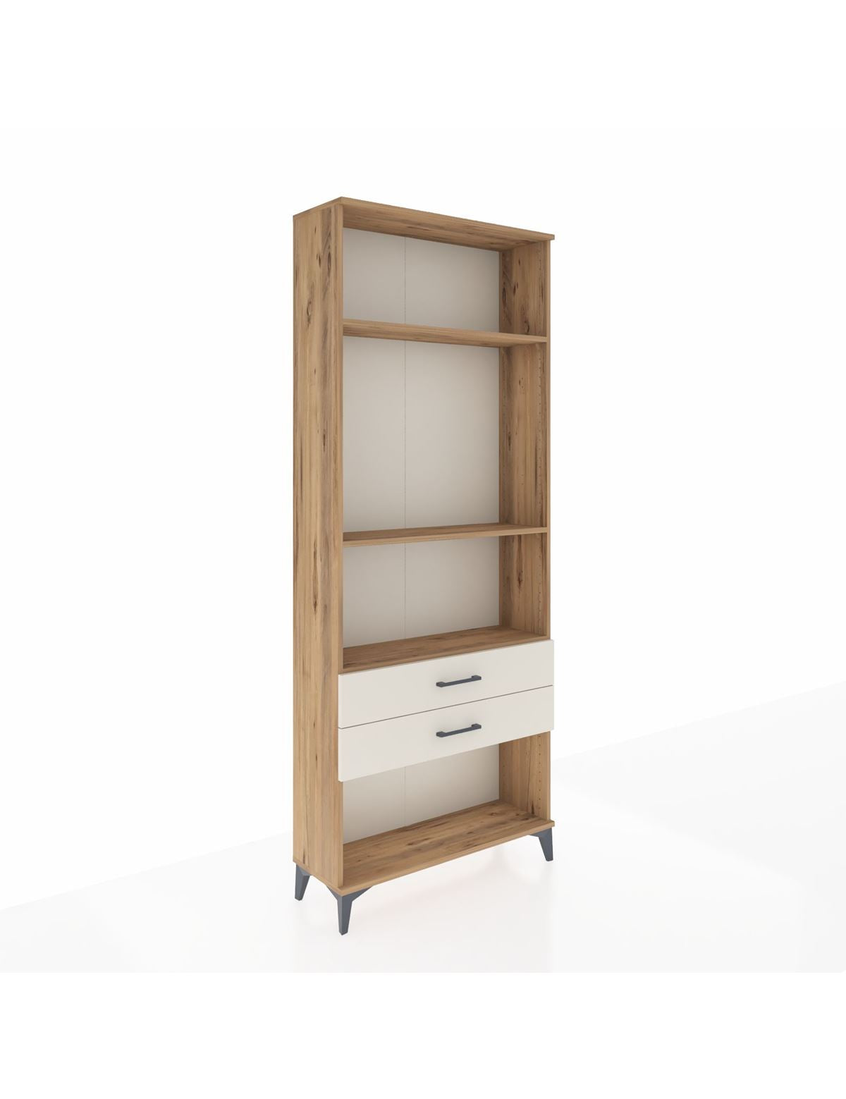 Arges Dolap 3 Raflı 2 Çekmeceli 88x30x221 Çam-Aytaşı