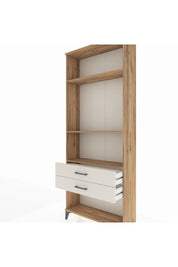 Arges Dolap 3 Raflı 2 Çekmeceli 88x30x221 Çam-Aytaşı
