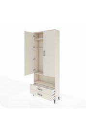 Arges Dolap 3 Raflı 2 Çekmeceli Tek Askılı 88x30x221 Aytaşı-Aytaşı