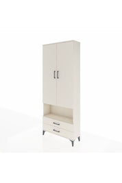 Arges Dolap 3 Raflı 2 Çekmeceli Tek Askılı 88x30x221 Aytaşı-Aytaşı