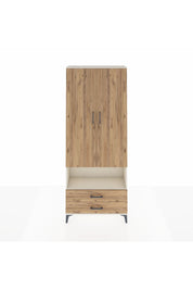 Arges Dolap 3 Raflı 2 Çekmeceli Tek Askılı 88x30x221 Aytaşı-Çam