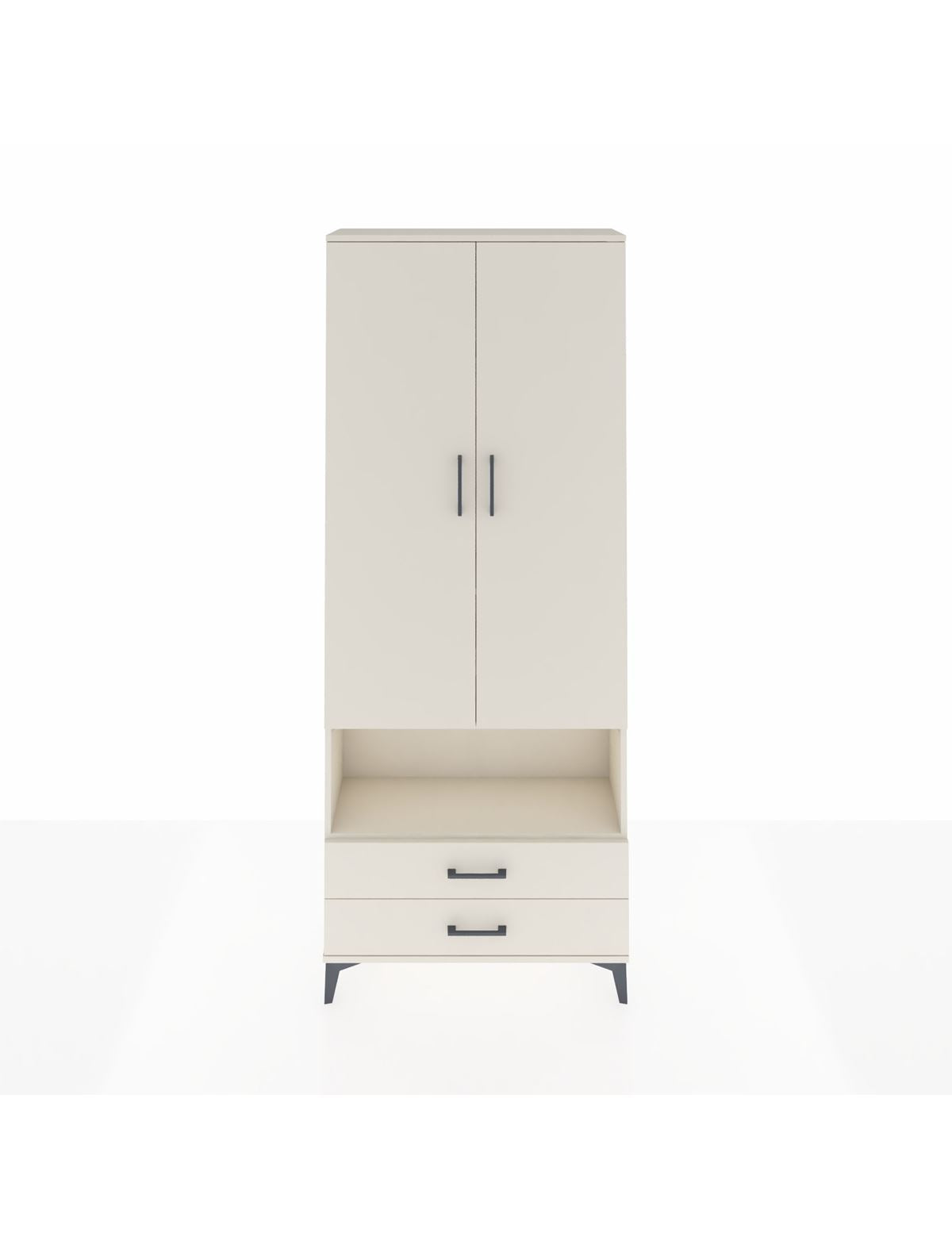 Arges Dolap 4 Raflı 2 Çekmeceli 2 Kapaklı 88x30x221 Aytaşı-Aytaşı