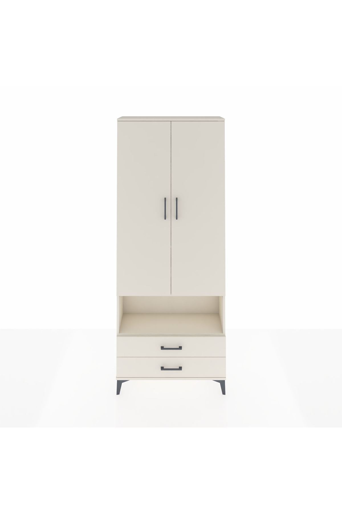 Arges Dolap 4 Raflı 2 Çekmeceli 2 Kapaklı 88x30x221 Aytaşı-Aytaşı