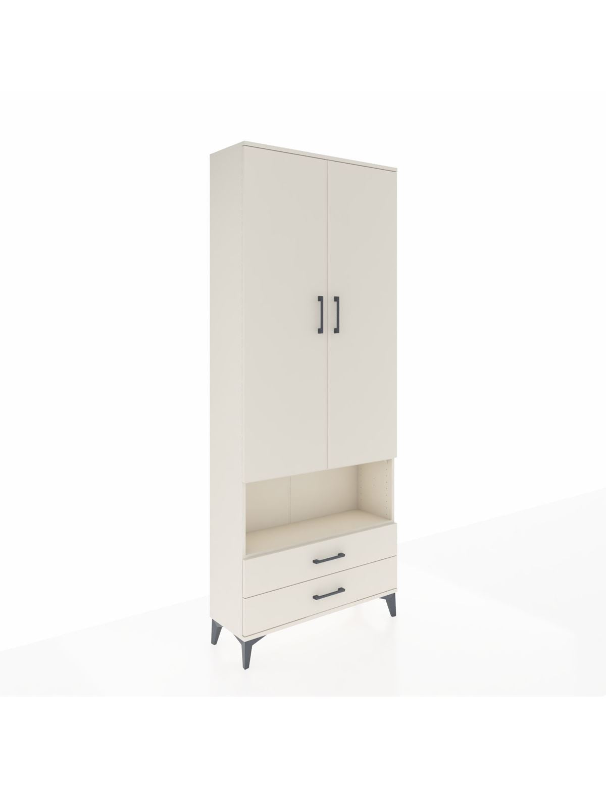 Arges Dolap 4 Raflı 2 Çekmeceli 2 Kapaklı 88x30x221 Aytaşı-Aytaşı