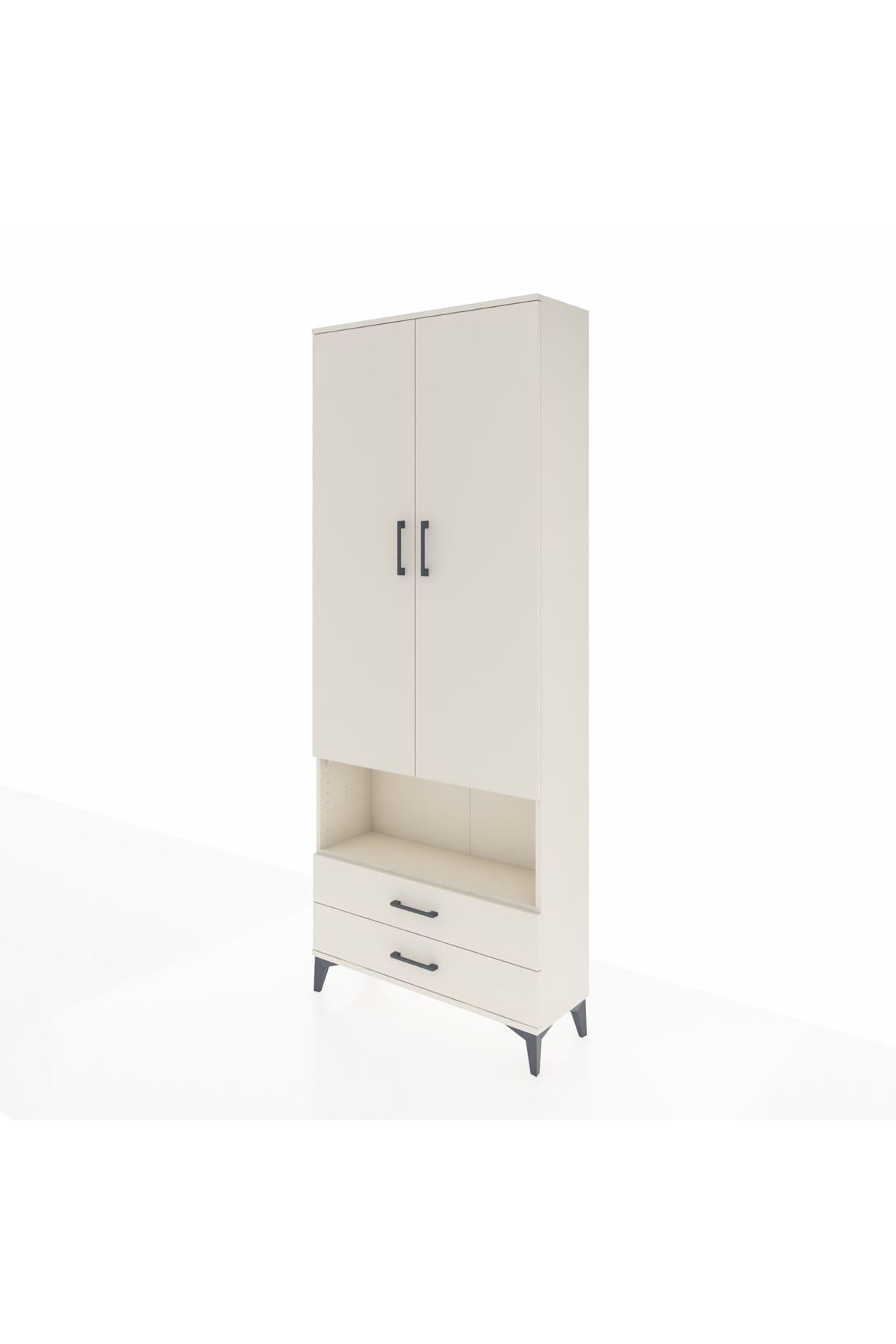 Arges Dolap 4 Raflı 2 Çekmeceli 2 Kapaklı 88x30x221 Aytaşı-Aytaşı