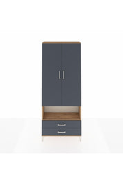 Arges Dolap 4 Raflı 2 Çekmeceli 2 Kapaklı 88x30x221 Çam-Antrasit